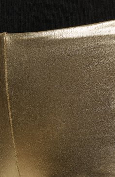 Женские шорты SAINT LAURENT золотого цвета, арт. 670131/Y6D33 | Фото 5 (Женское Кросс-КТ: Шорты-одежда; Стили: Гламурный; Длина Ж (юбки, платья, шорты): Мини; Материал внешний: Синтетический материал; Региональные ограничения белый список (Axapta Mercury): RU; Материал сплава: Проставлено; Материал подклада: Синтетический материал; Драгоценные камни: Проставлено)