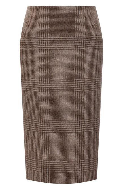 Женская юбка из кашемира и хлопка RALPH LAUREN коричневого цвета по цене 126500 руб., арт. 290867568 | Фото 1