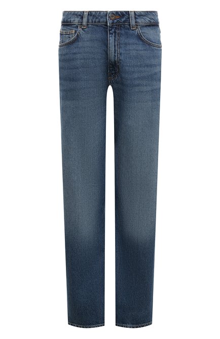 Женские джинсы HUGO синего цвета, арт. 50520615 | Фото 1 (Длина (брюки, джинсы): Стандартные; Материал сплава: Проставлено; Материал внешний: Хлопок; Драгоценные камни: Проставлено)