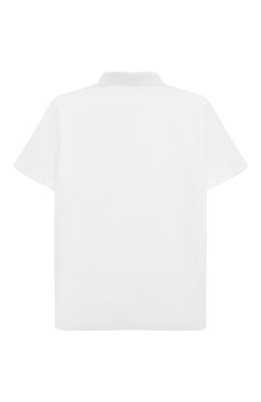 Детская хлопковая рубашка ALETTA белого цвета, арт. AM220774CR-31/9A-16A | Фото 2 (Рукава: Короткие; Материал сплава: Проставлено; Материал внешний: Хлопок; Драгоценные камни: Проставлено)