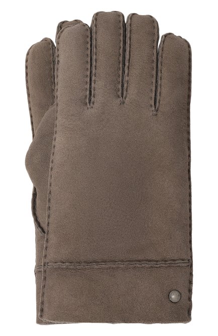 Мужские кожаные перчатки с внутренней меховой отделкой ROECKL серого цвета, арт. 13013-880 | Фото 1 (Статус проверки: Проверена категория; Материал: Натуральная кожа)