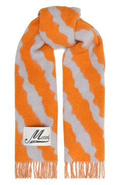Женский шерстяной шарф MARNI разноцветного цвета, арт. SCMC0095Y0/UTW986 | Фото 1 (Материал: Текстиль, Шерсть)