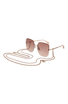 Женские солнцезащитные очки и цепочка JIMMY CHOO розового цвета, арт. TAVI/N DDB | Фото 1 (Региональные ограничения белый список (Axapta Mercury): RU; Тип очков: С/з)
