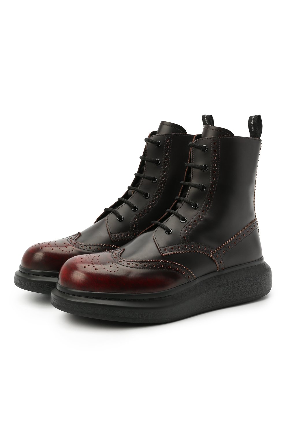 Кожаные ботинки Alexander McQueen Чёрный 586199/WHRQ4 5542654