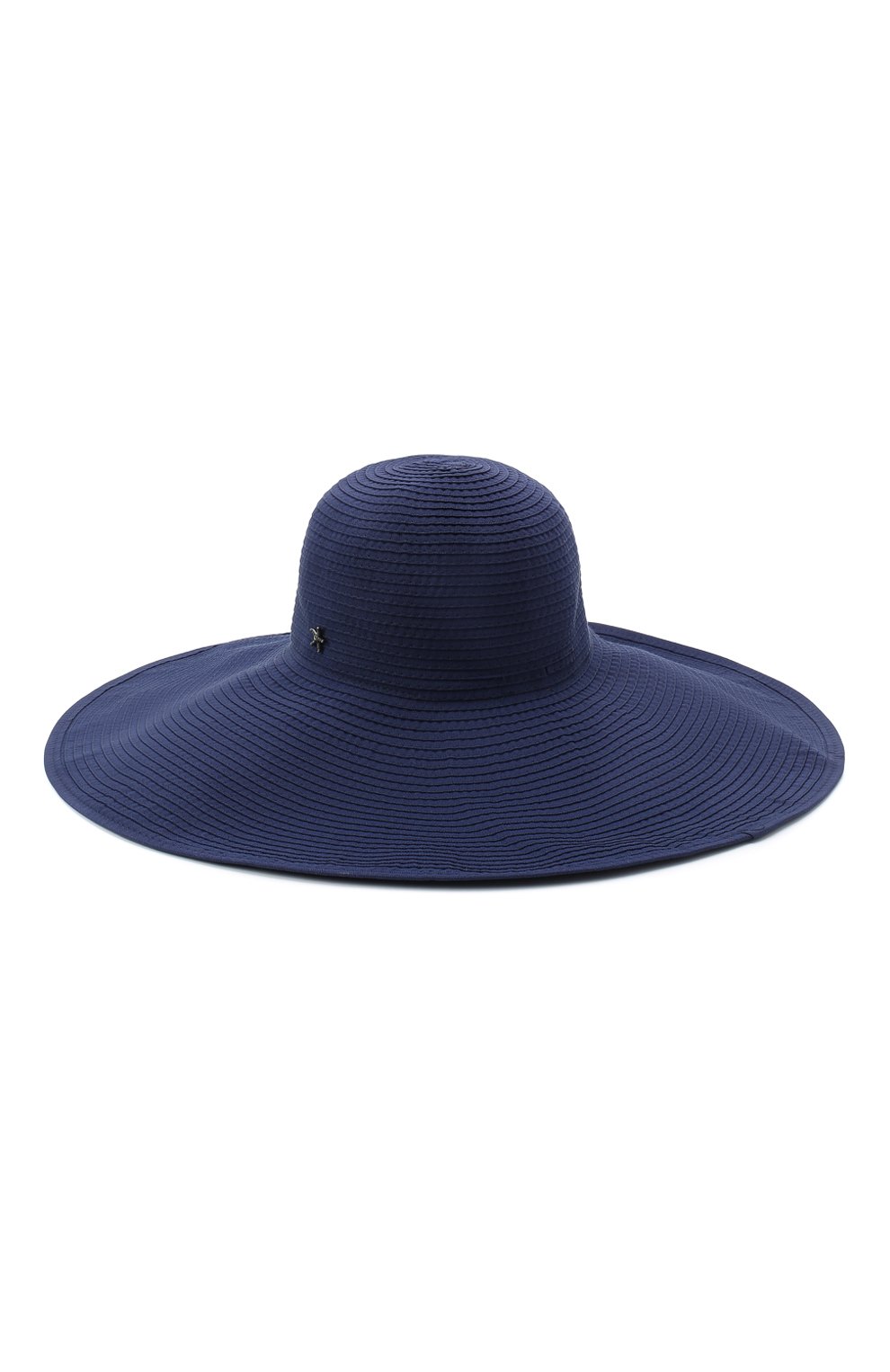 Женская шляпа с широкими полями SHAN синего цвета, арт. 0550-07 | Фото 1 (Материал: Текстиль, Синтетический материал)