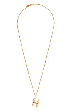 Женская подвеска на цепочке alphabet h CHLOÉ золотого цвета, арт. CHC20SF02HCB7 | Фото 1 (Материал: Металл)
