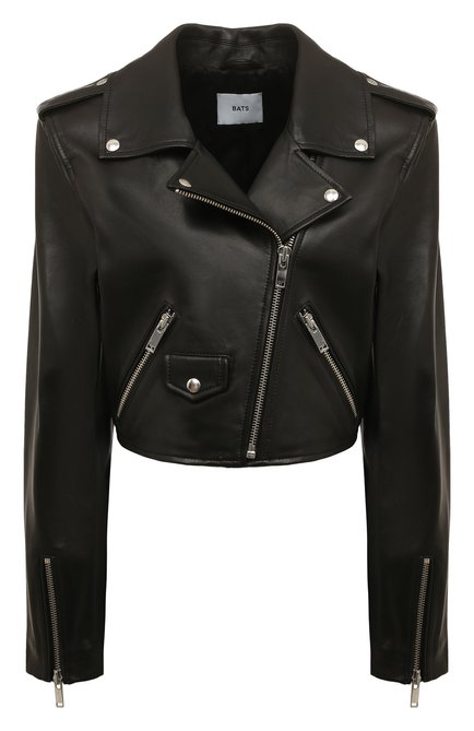 Женская кожаная куртка BATS черного цвета по цене 107000 руб., арт. SS22_001SJ | Фото 1