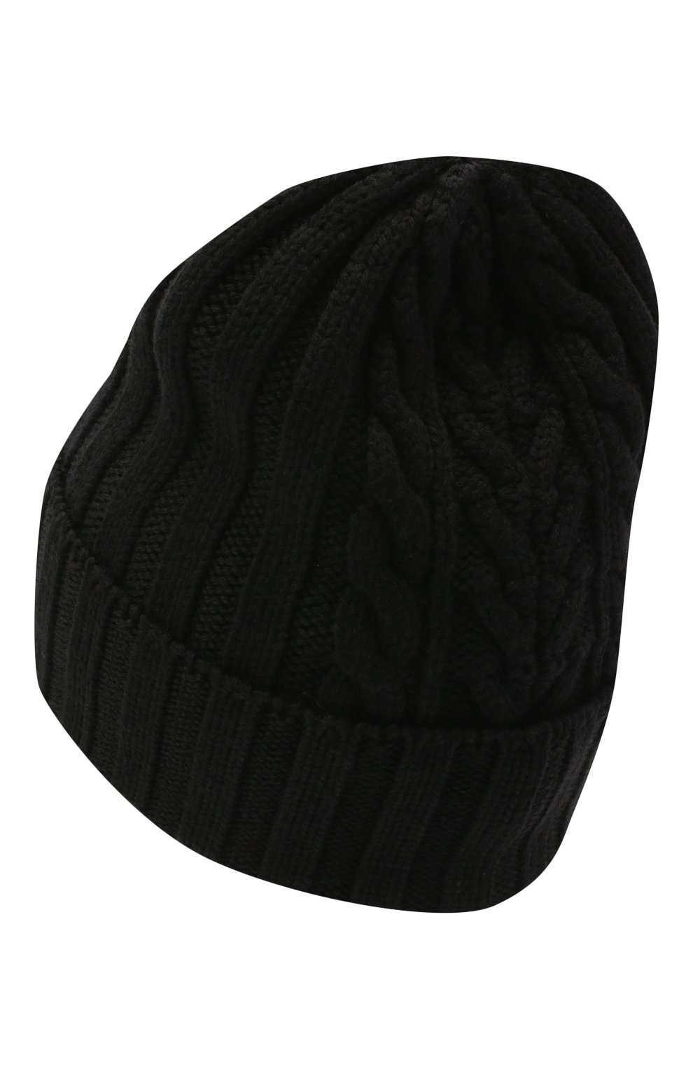 Женская шерстяная шапка MONCLER черного цвета, арт. F2-093-9Z706-00-A9146 | Фото 2 (Материал: Текстиль, Шерсть)