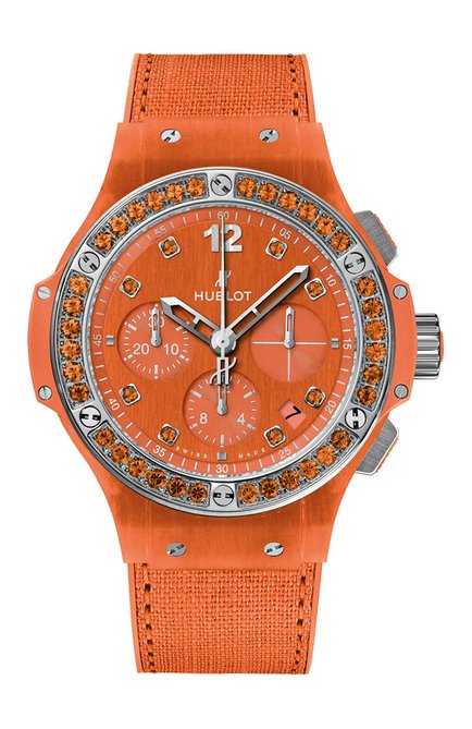 Женские часы big bang orange linen HUBLOT бесцветного цвета, арт. 341.XO.2770.NR.1206 | Фото 1 (Материал корпуса: Другое; Цвет циферблата: Другое; Механизм: Автомат)