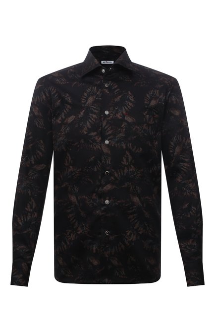 Мужская хлопковая рубашка KITON темно-коричневого цвета по цене 99500 руб., арт. UMCNERHH0780802 | Фото 1