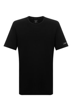 Мужская футболка CALVIN KLEIN черного цвета, арт. NM2192E | Фото 1 (Кросс-КТ: домашняя одежда; Рукава: Короткие; Материал внешний: Синтетический материал, Хлопок; Длина (для топов): Стандартные)