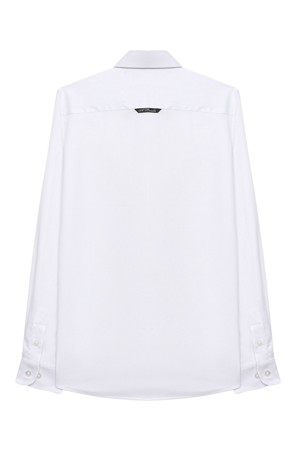 Детская рубашка ALESSANDRO BORELLI MILANO белого цвета, арт. U2032B-20л | Фото 2 (Рукава: Длинные; Региональные ограничения белый список (Axapta Mercury): RU; Стили: Классический)