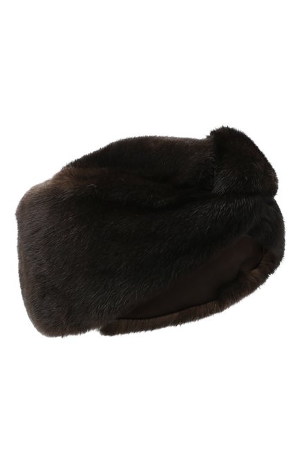 Женская меховая повязка на голову KUSSENKOVV темно-коричневого цвета по цене 0 руб., арт. 160200004016 | Фото 1