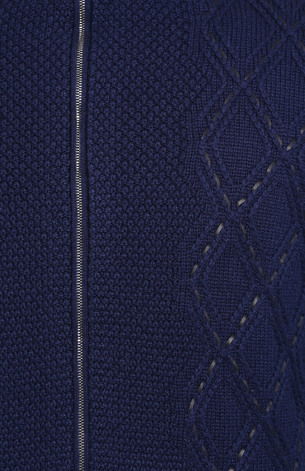 Мужской кашемировый бомбер с меховой подкладкой KITON темно-синего цвета, арт. UMK001 | Фото 5 (Кросс-КТ: Куртка, бомбер; Материал внешний: Шерсть, Кашемир; Рукава: Длинные; Принт: Без принта; Материал утеплителя: Натуральный мех; Мужское Кросс-КТ: утепленные куртки, Верхняя одежда; Материал сплава: Проставлено; Драгоценные камни: Проставлено; Длина (верхняя одежда): Короткие; Стили: Кэжуэл)