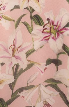 Детское шелковая блузка DOLCE & GABBANA розового цвета, арт. L54S16/HS156/2-6 | Фото 3 (Материал внешний: Шелк; Рукава: Длинные; Статус проверки: Проверено, Проверена категория; Материал подклада: Шелк)