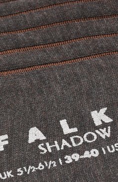 Мужские хлопковые носки shadow FALKE темно-серого цвета, арт. 14648. | Фото 2 (Кросс-КТ: бельё; Материал внешний: Хлопок)