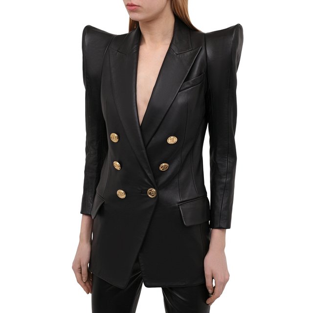 Кожаный жакет Balmain  VF0SI050/L151 Фото 3