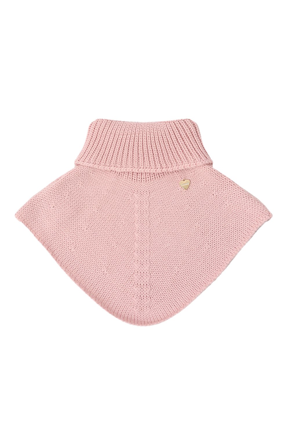 Детский шерстяной шарф-манишка IL TRENINO розового цвета, арт. CL-4058/J | Фото 1 (Материал: Текстиль, Шерсть; Материал сплава: Проставлено; Нос: Не проставлено)