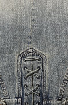 Женская джинсовая куртка PORTS 1961 голубого цвета, арт. PW123JJD02-FC0U260 | Фото 5 (Кросс-КТ: Куртка, Деним; Рукава: Длинные; Стили: Гранж; Материал сплава: Проставлено; Материал внешний: Хлопок, Деним; Драгоценные камни: Проставлено; Длина (верхняя одежда): Короткие)