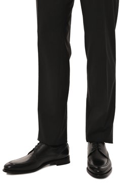 Мужские кожаные дерби BARRETT черного цвета, арт. 222U064.2 | Фото 3 (Материал внутренний: Натуральная кожа; Материал сплава: Проставлено; Нос: Не проставлено; Стили: Классический)
