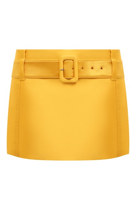 Женская юбка из шерсти и шелка PRADA желтого цвета по цене 140000 руб., арт. P108UH-BH7-F065Y-221 | Фото 1