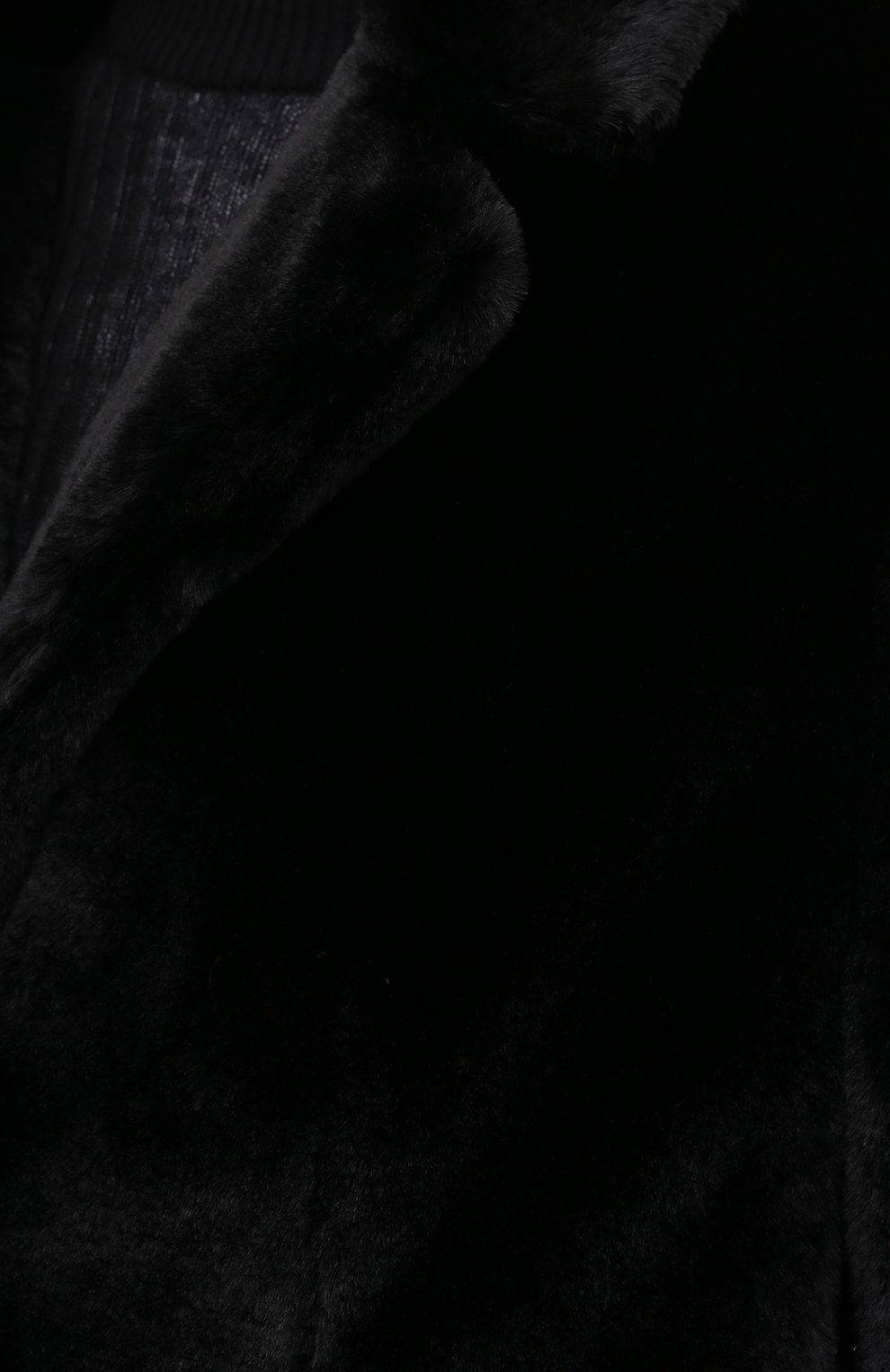 Женская шуба из экомеха RTA черного цвета, арт. WF0FR-4036BLK | Фото 5 (Материал внешний: Экомех, Синтетический материал; Рукава: Длинные; Длина (верхняя одежда): До колена; Женское Кросс-КТ: Экомех; Стили: Классический; Материал подклада: Вискоза)