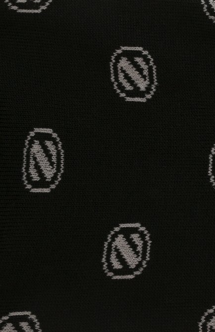 Мужские хлопковые носки ERMENEGILDO ZEGNA черного цвета, арт. N5V024500 | Фото 2 (Материал внешний: Хлопок; Кросс-КТ: бельё)