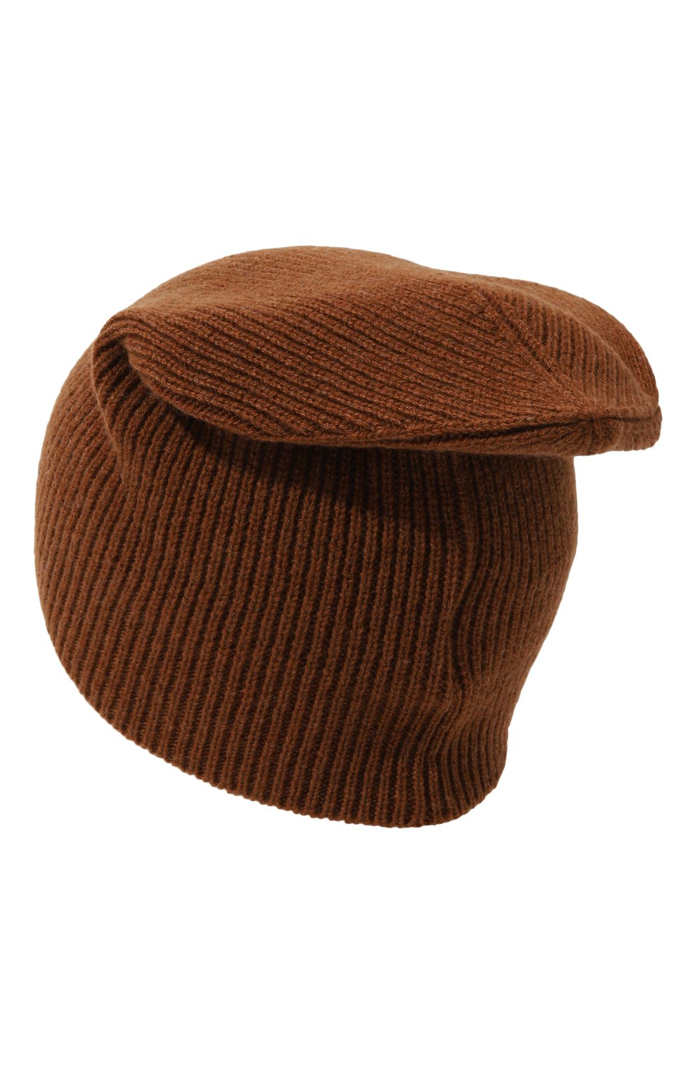 Мужская кашемировая шапка INVERNI коричневого цвета, арт. 0122 CM | Фото 2 (Материал: Текстиль, Кашемир, Шерсть; Кросс-КТ: Трикотаж; Материал сплава: Проставлено; Нос: Не проставлено)