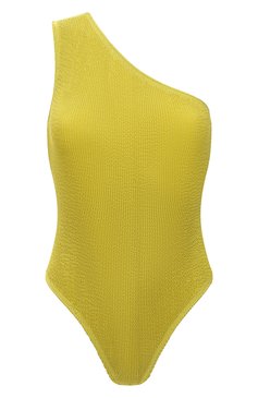 Женский слитный купальник BOTTEGA VENETA салатового цвета, арт. 687149/3V945 | Фото 1 (Длина Ж (юбки, платья, шорты): Мини; Материал внешний: Синтетический материал; Женское Кросс-КТ: Слитные купальники)