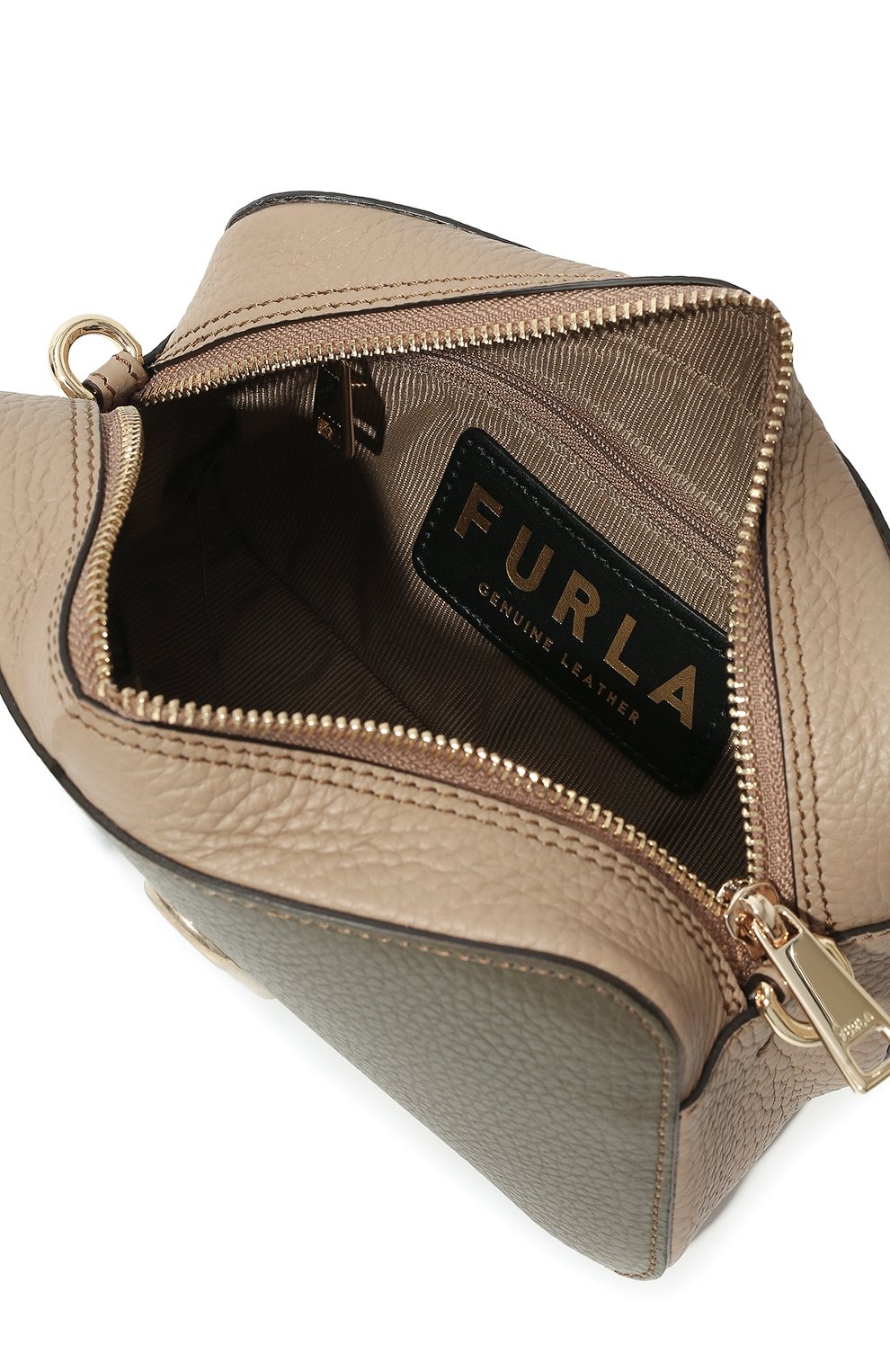 Женская сумка furla primula FURLA хаки цвета, арт. WB00667/BX1195 | Фото 5 (Сумки-технические: Сумки через плечо; Материал: Натуральная кожа; Размер: mini; Ремень/цепочка: На ремешке)