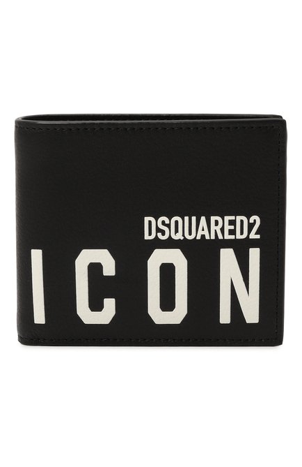 Мужской кожаное портмоне icon DSQUARED2 черного цвета, арт. WAM0015 12903205 | Фото 1 (Материал: Натуральная кожа)