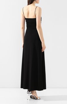 Женское платье из вискозы GIORGIO ARMANI черного цвета, арт. 3HAA73/AJZWZ | Фото 4 (Случай: Вечерний; Рукава: На бретелях; Материал подклада: Синтетический материал; Материал внешний: Вискоза; Длина Ж (юбки, платья, шорты): Макси; Женское Кросс-КТ: Платье-одежда)