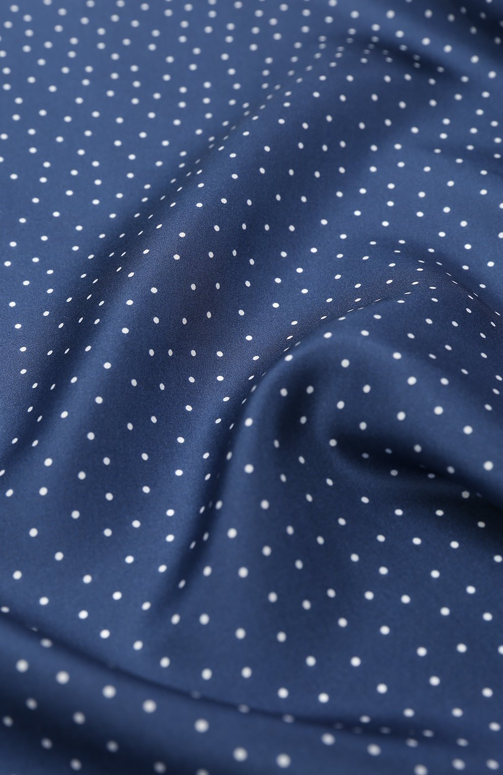 Мужской шелковый платок с узором LANVIN темно-синего цвета, арт. 2716/HANDKERCHIEF | Фото 3 (Материал: Текстиль, Шелк; Материал сплава: Проставлено, Проверено; Нос: Не проставлено; Статус проверки: Проверено, Проверена категория)