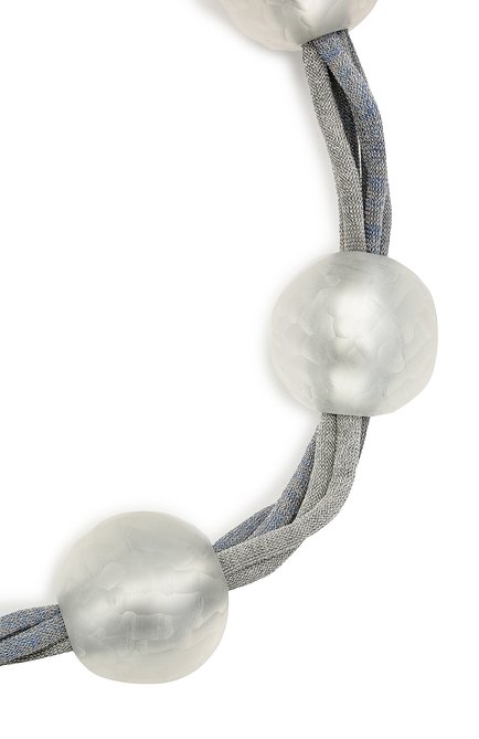 Женское колье GIORGIO ARMANI серого цвета, арт. 61S039/1P709 | Фото 2 (Материал: Металл, Пластик)
