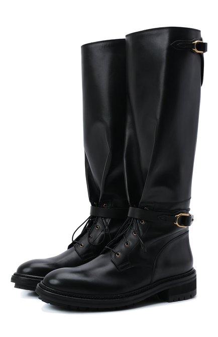 Мужские черные кожаные сапоги RALPH LAUREN купить в интернет-магазине ЦУМ,арт. 815857972