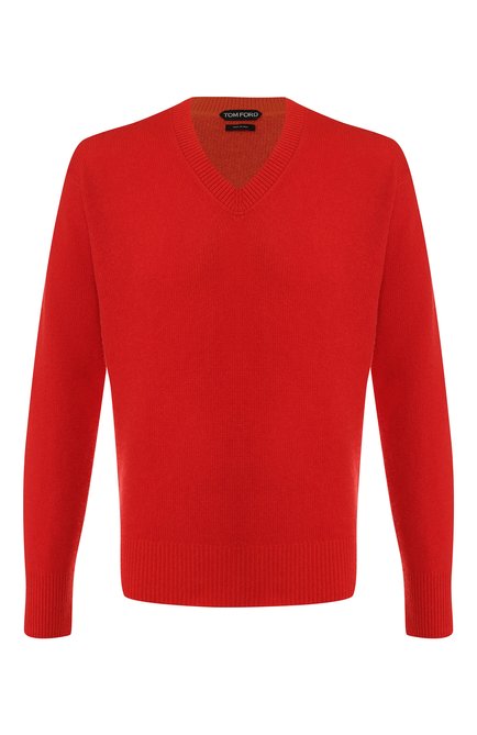 Мужской кашемировый пуловер TOM FORD красного цвета по цене 159000 руб., арт. BRK78/TFK100 | Фото 1