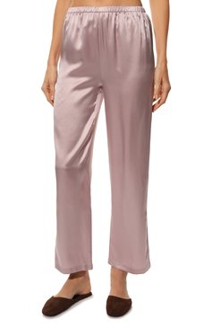 Женская шелковая пижама LUNA DI SETA светло-розового цвета, арт. VLST08007 | Фото 5 (Материал внешний: Шелк)