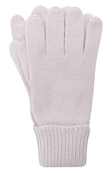 Детские шерстяные перчатки IL TRENINO светло-серого цвета, арт. 21 4055 | Фото 1 (Материал: Шерсть, Текстиль)