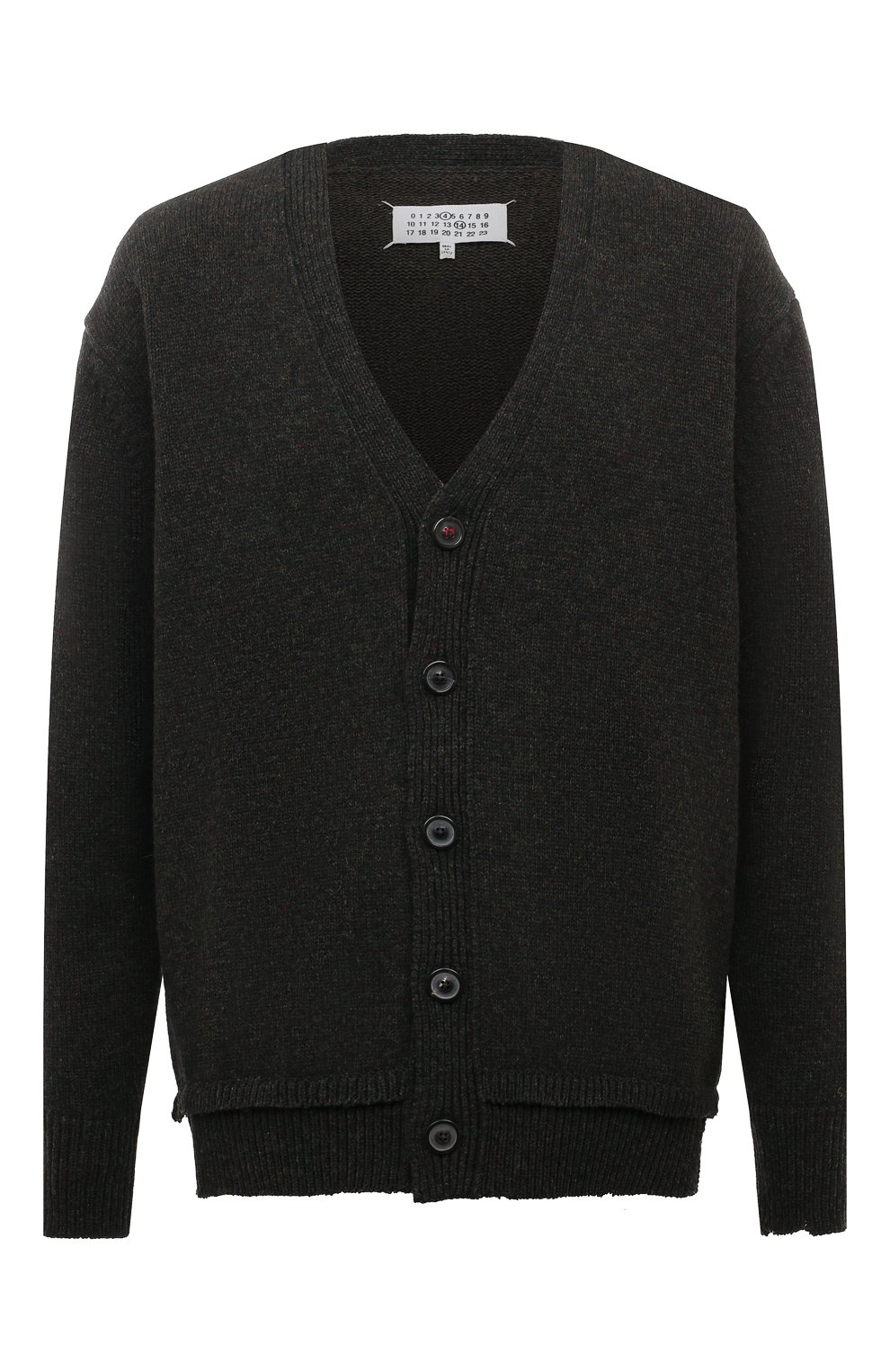 Мужской хаки кардиган из шерсти и льна MAISON MARGIELA купить в ...