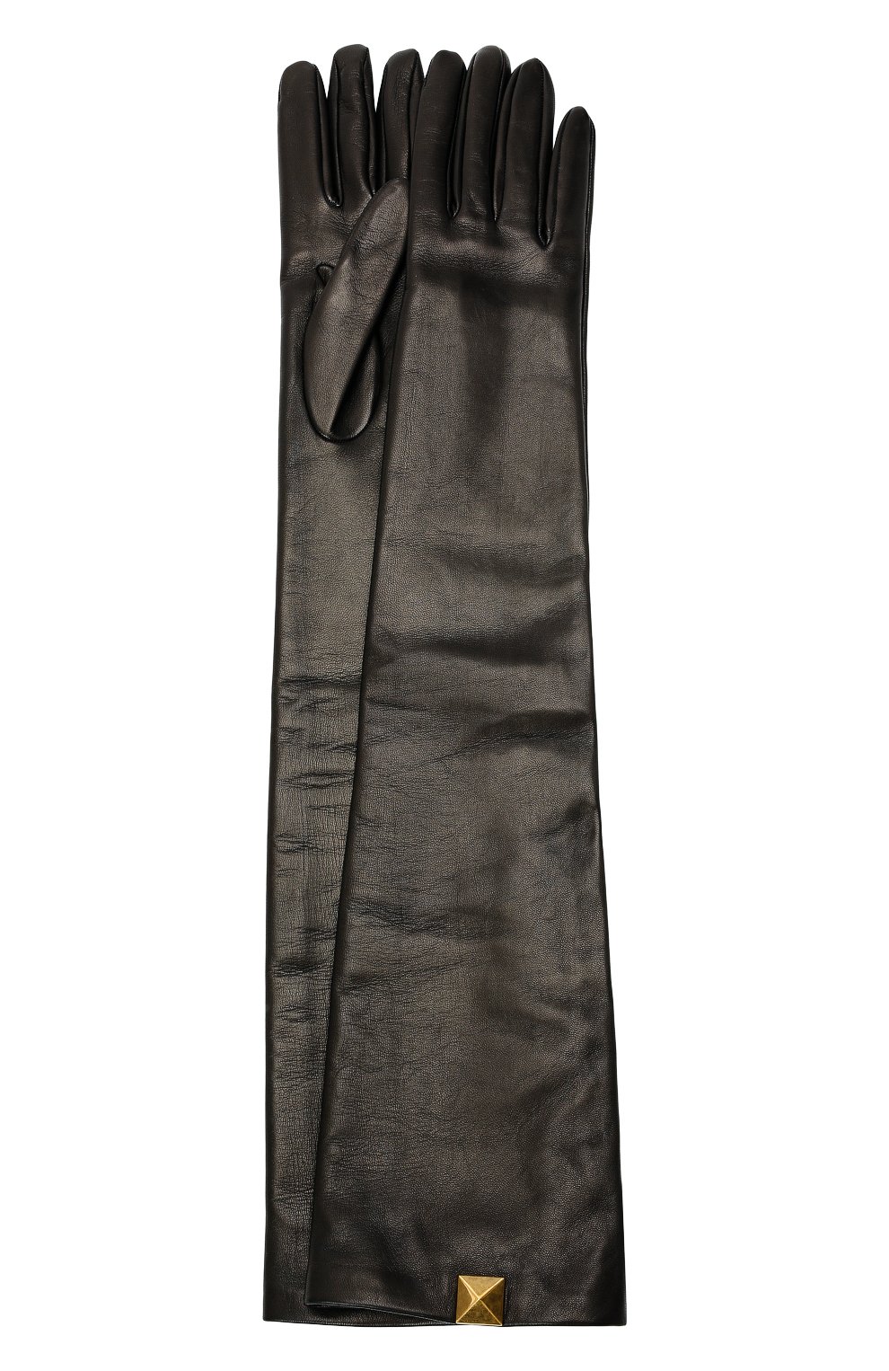 Женские кожаные перчатки VALENTINO черного цвета, арт. WW2GCA19/TMD | Фото 1 (Материал: Натуральная кожа)