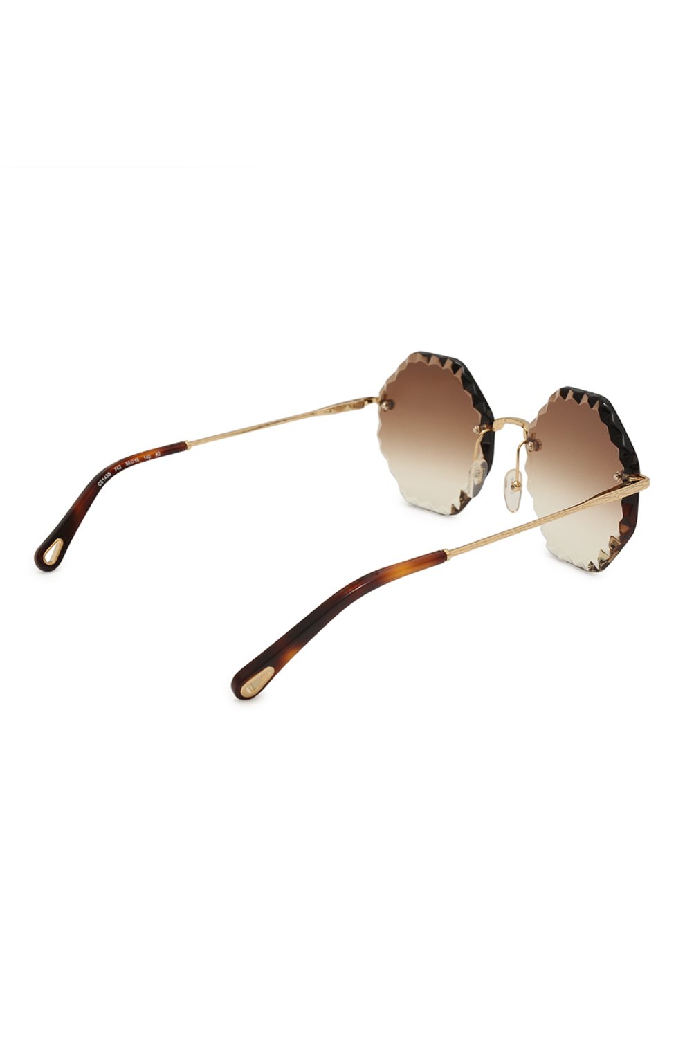 Женские солнцезащитные очки rosie CHLOÉ коричневого цвета, арт. 143S-742 | Фото 4 (Тип очков: С/з)