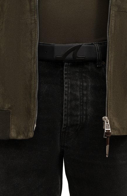 Мужской кожаный ремень PAUL&SHARK темно-синего цвета, арт. 24416024 | Фото 2 (Нос: Не проставлено; Материал: Натуральная кожа; Материал сплава: Проставлено)