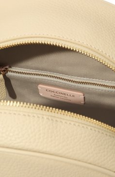 Женский рюкзак lea COCCINELLE кремвого цвета, арт. E1 M60 14 02 01 | Фото 5 (Материал: Натуральная кожа; Стили: Кэжуэл; Размер: large)