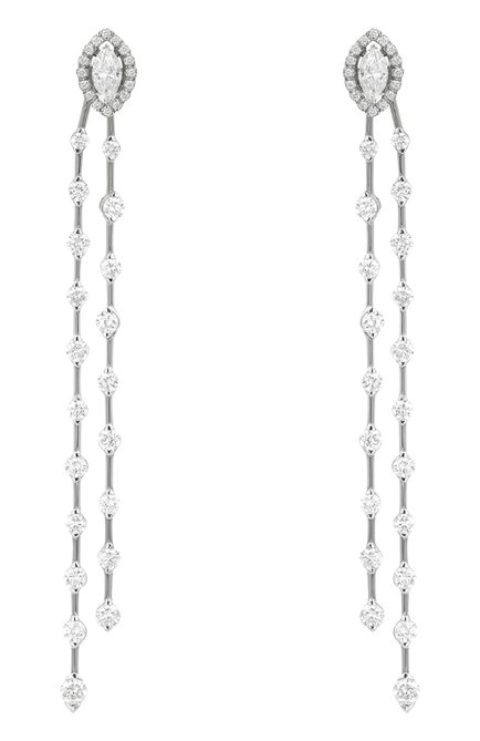 Женские серьги CASATO бесцветного цвета, арт. ORX1140BT-W | Фото 1 (Материал сплава: Белое золото; Драгоценные камни: Бриллианты)