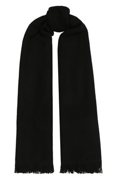 Женский шерстяной шарф GIORGIO ARMANI черного цвета, арт. 795209/2F124 | Фото 1 (Материал: Текстиль, Шерсть)