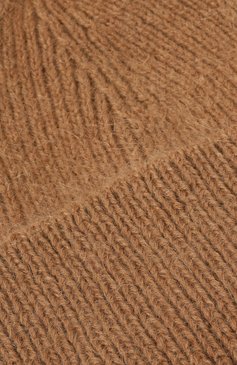 Женская шапка из шерсти и кашемира MRZ коричневого цвета, арт. FW23-0163 | Фото 4 (Материал: Текстиль, Шерсть; Материал сплава: Проставлено; Нос: Не проставлено)
