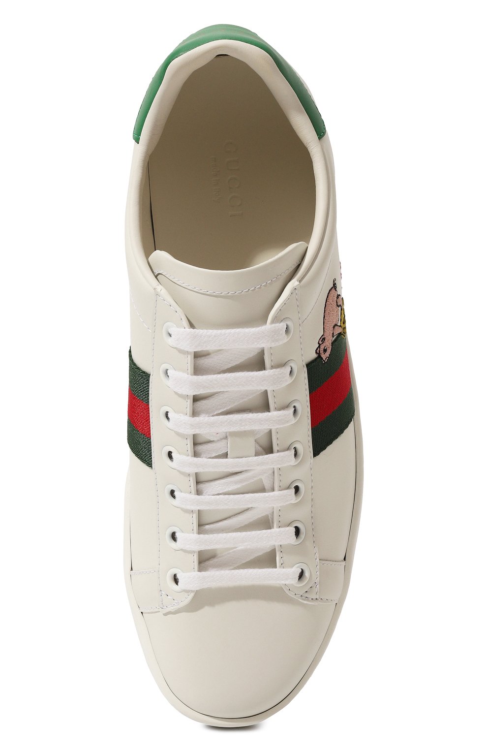 Кожаные кеды New Ace Gucci  630616 1XG60 Фото 6