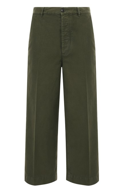 Мужские хлопковые брюки DRIES VAN NOTEN хаки цвета по цене 69950 руб., арт. 232-020950-7333 | Фото 1