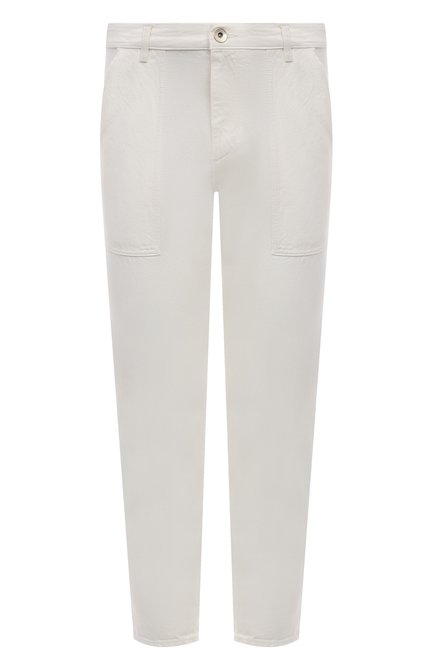 Мужские джинсы ELEVENTY белого цвета, арт. I75PANI06 TET0I012 | Фото 1 (Драгоценные камни: Проставлено; Материал внешний: Хлопок; Материал сплава: Проставлено; Длина (брюки, джинсы): Стандартные)