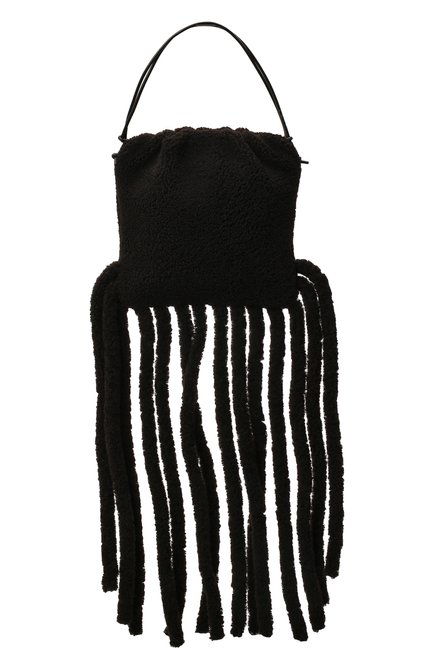 Женский сумка-шопер the fringe BOTTEGA VENETA темно-коричневого цвета, арт. 630363/V03F1 | Фото 1 (Материал: Натуральный мех; Размер: medium; Сумки-технические: Сумки-шопперы; Региональные ограничения белый список (Axapta Mercury): RU)